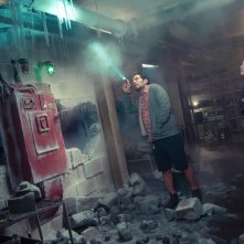 Ghostbusters: Minaccia Glaciale - Paul Rudd, Carrie Coon in una scena