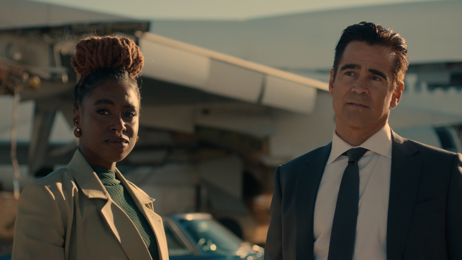 Colin Farrell in una scena della serie tv Sugar