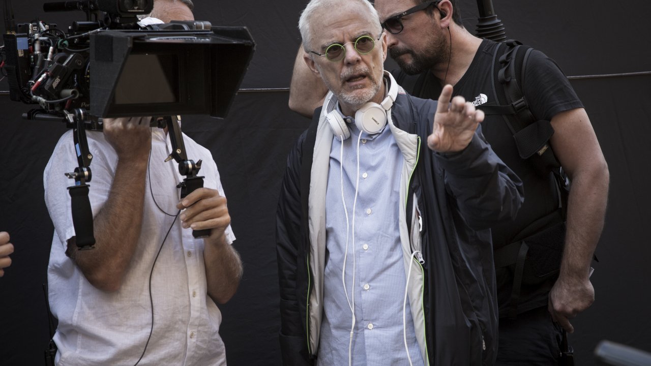 Daniele Luchetti sul set di Confidenza