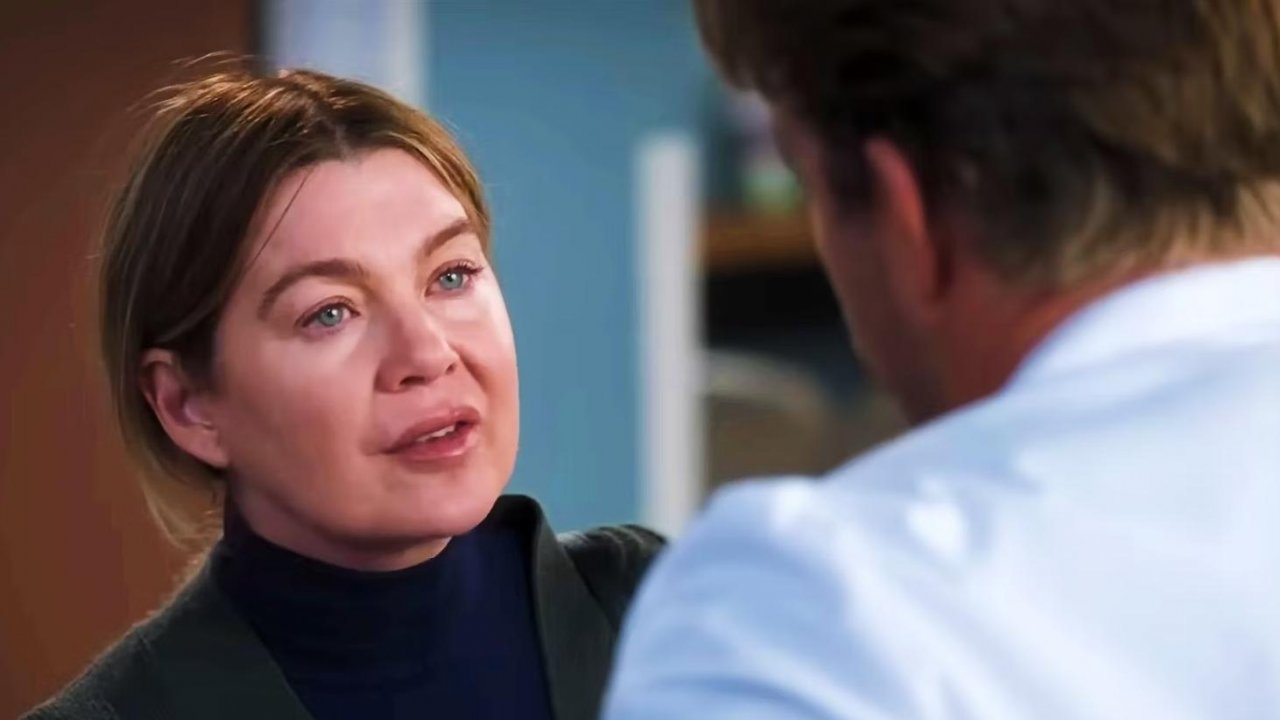 Ellen Pompeo in una scena di Grey's Anatomy