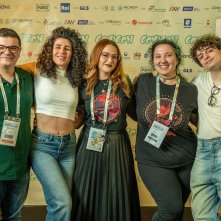 ComiCon 2024: Gabriele Patriarca e Rossa Caputo in una foto del panel di Hazbin Hotel