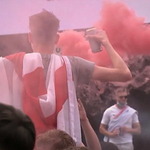 The Final: attacco a Wembley, una scena del documentario