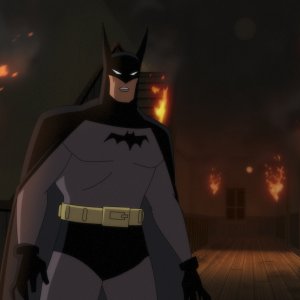 Batman in azione in un'immagine della serie Caped Crusader