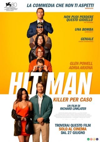 Hit Man - Killer per caso: il poster italiano del film di Richard Linklater