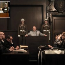 Nuremberg: Russell Crowe nei panni di  Herman Göring e il vero Göring nel riquadro