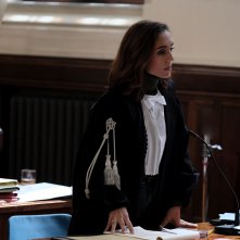 Una storia nera: Cristiana Dell'Anna in una scena in tribunale