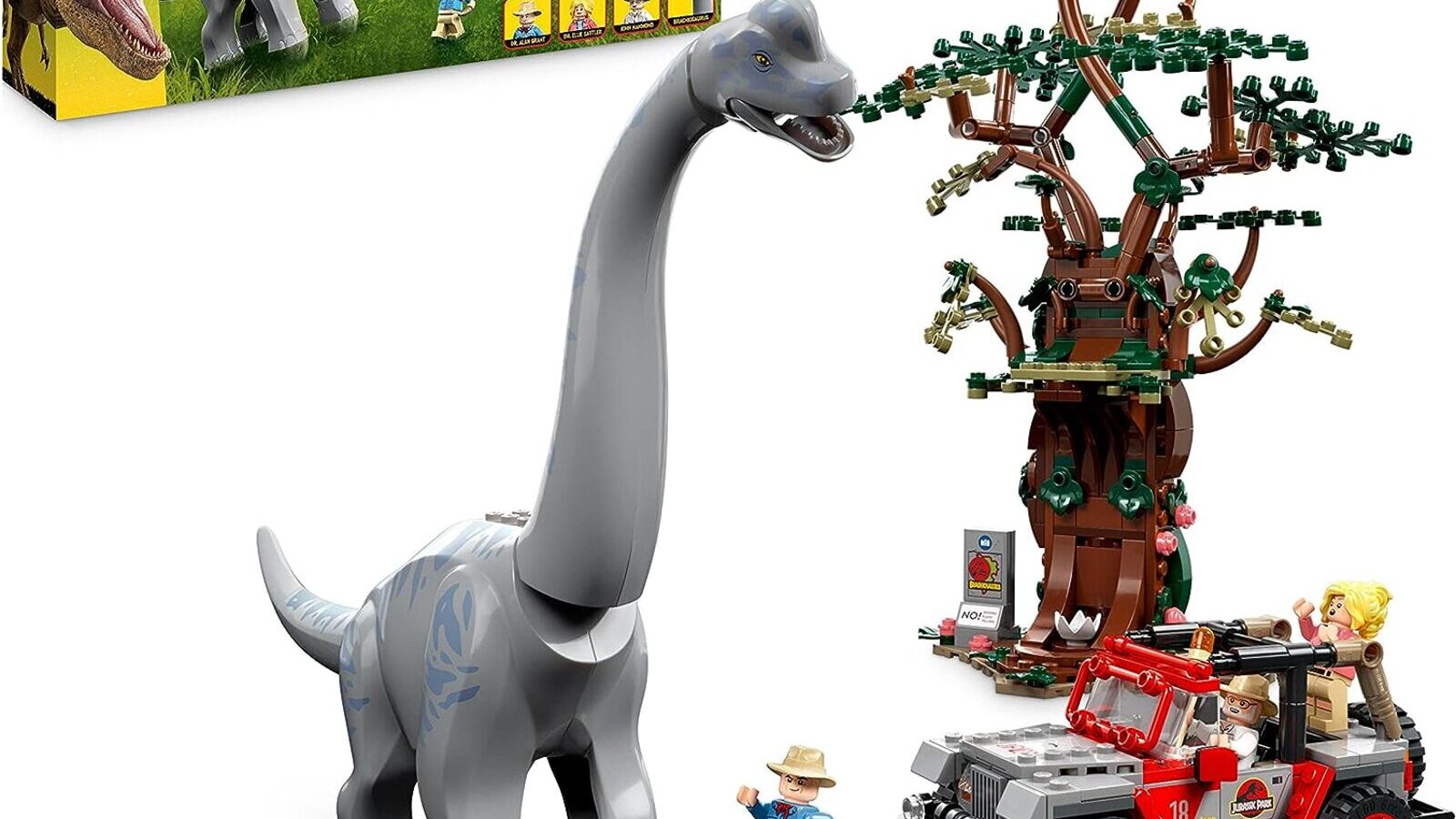 Jurassic Park: su Amazon l'iconico set LEGO della scena col Brachiosauro è in sconto
