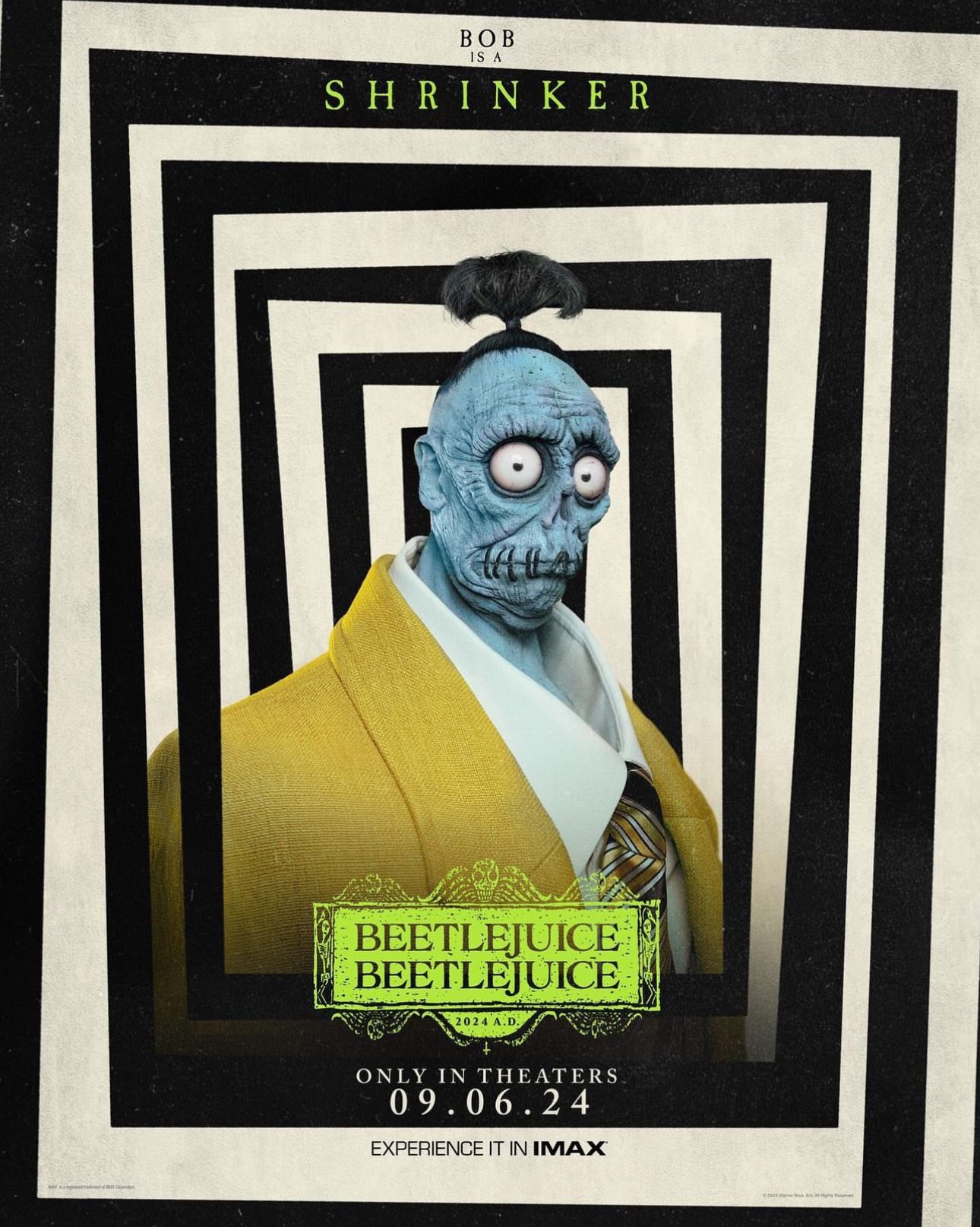 Beetlejuice Beetlejuice i character poster mostrano il look dei protagonisti