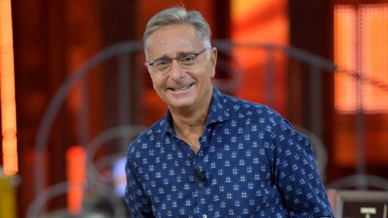 Paolo Bonolis sul set di Avanti un altro