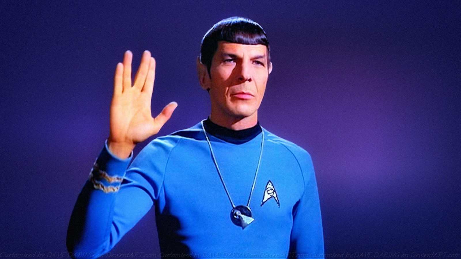 Leonard Nimoy in una scena in cui interpreta Spock di Star Trek