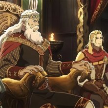 Il Signore degli Anelli: La Guerra dei Rohirrim, un'immagine di Hera a consiglio col padre e gli altri nobili