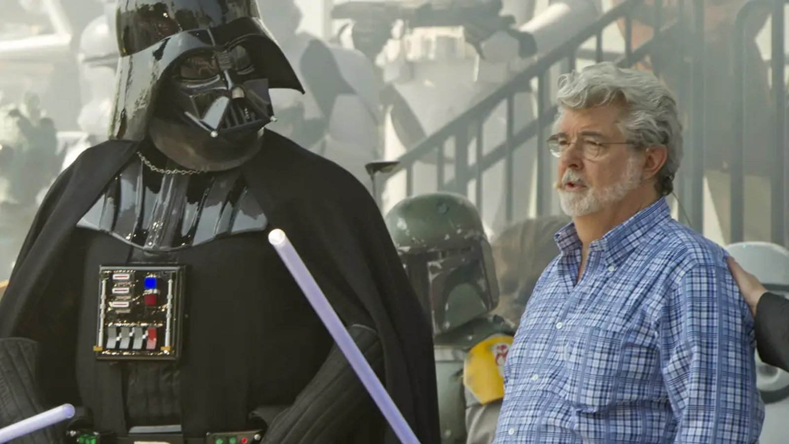 George Lucas sul set di Star Wars