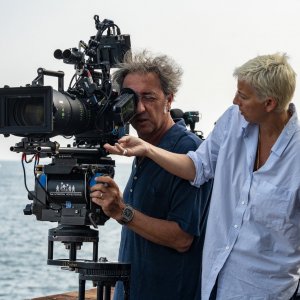 Daria D'Antonio al lavoro sul set