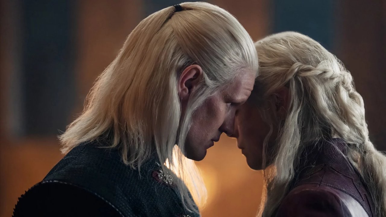 House of the Dragon 2: Emma D'Arcy e Matt Smith in un momento della serie.