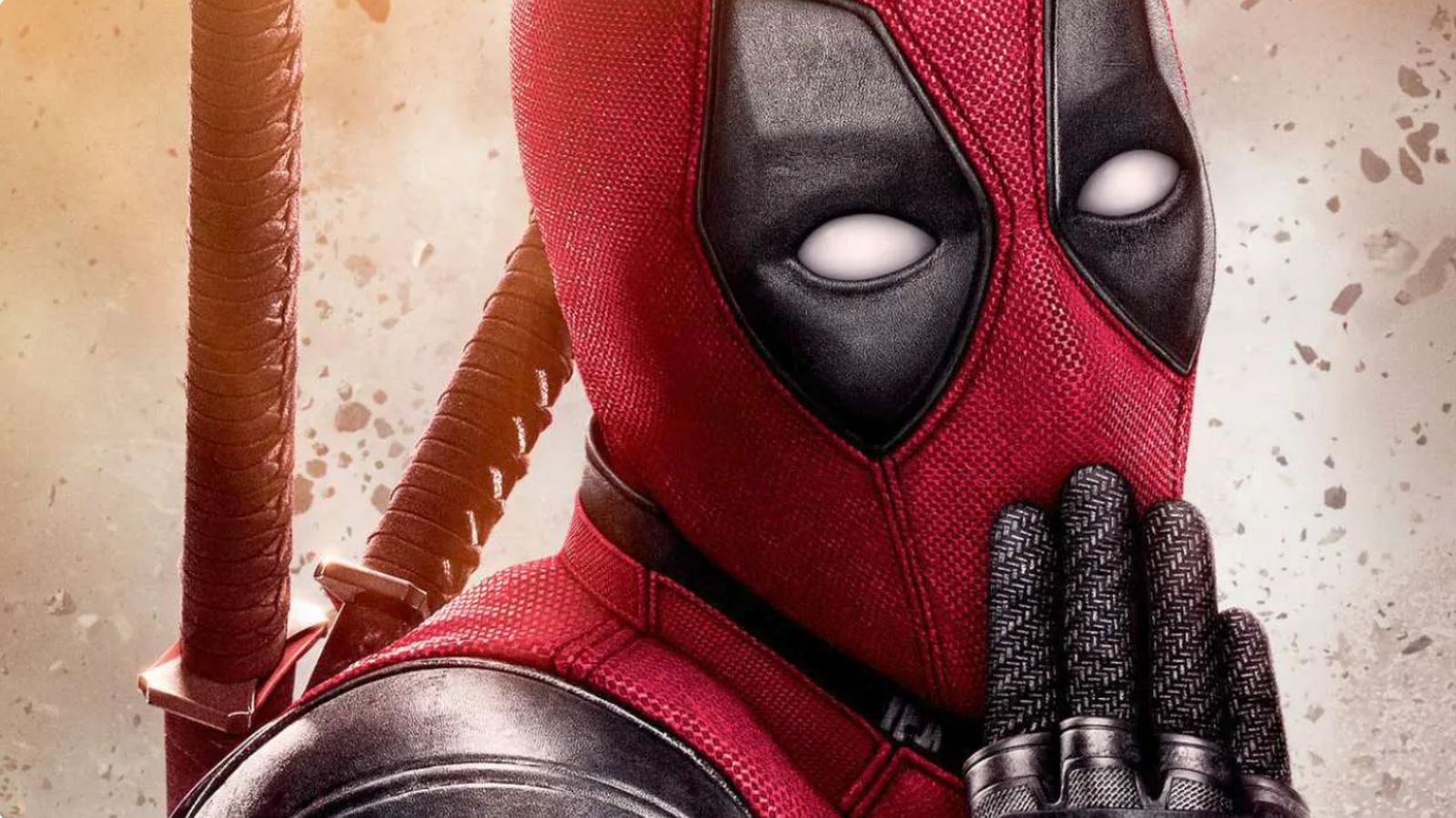 Un primissimo piano di Deadpool