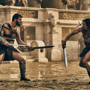 Gladiatori in combattimento in Those About to Die