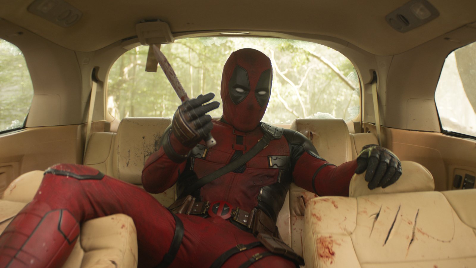 Una scena con Ryan Renolds di Deadpool & Wolverine