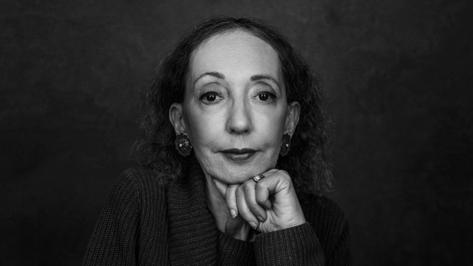 Un primo piano della scrittrice Joyce Carol Oates