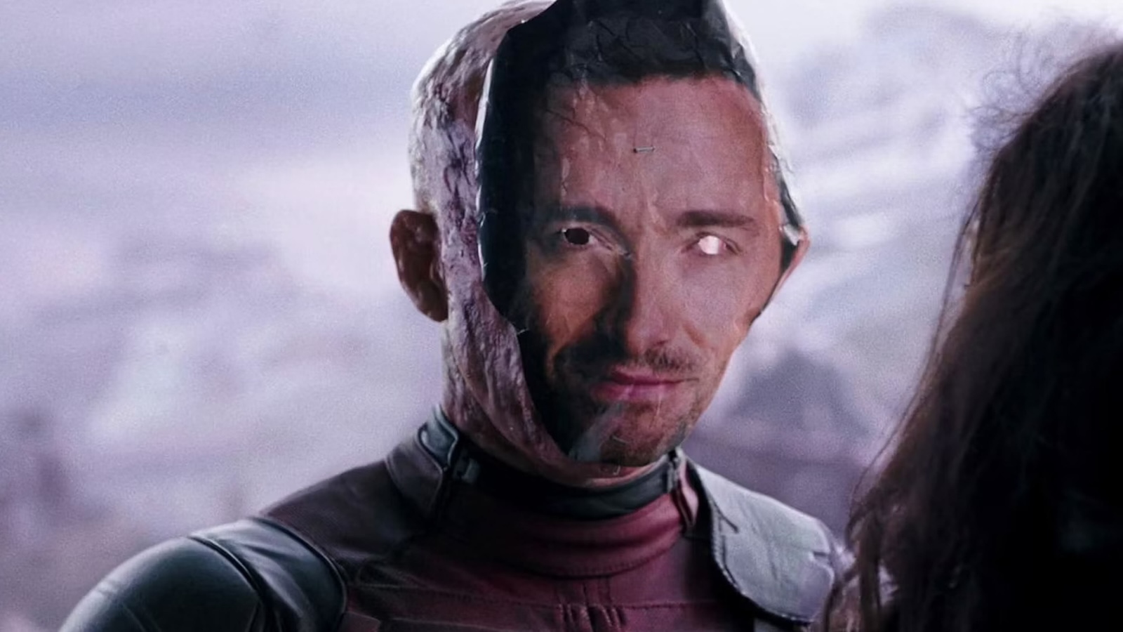 Deadpool con la maschera di Hugh Jackman