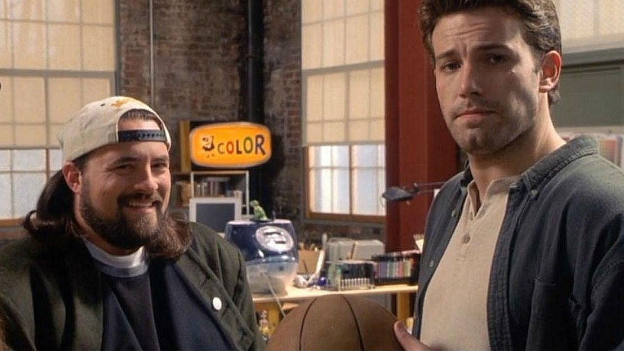 Kevin Smith e Ben Affleck sul set di un film