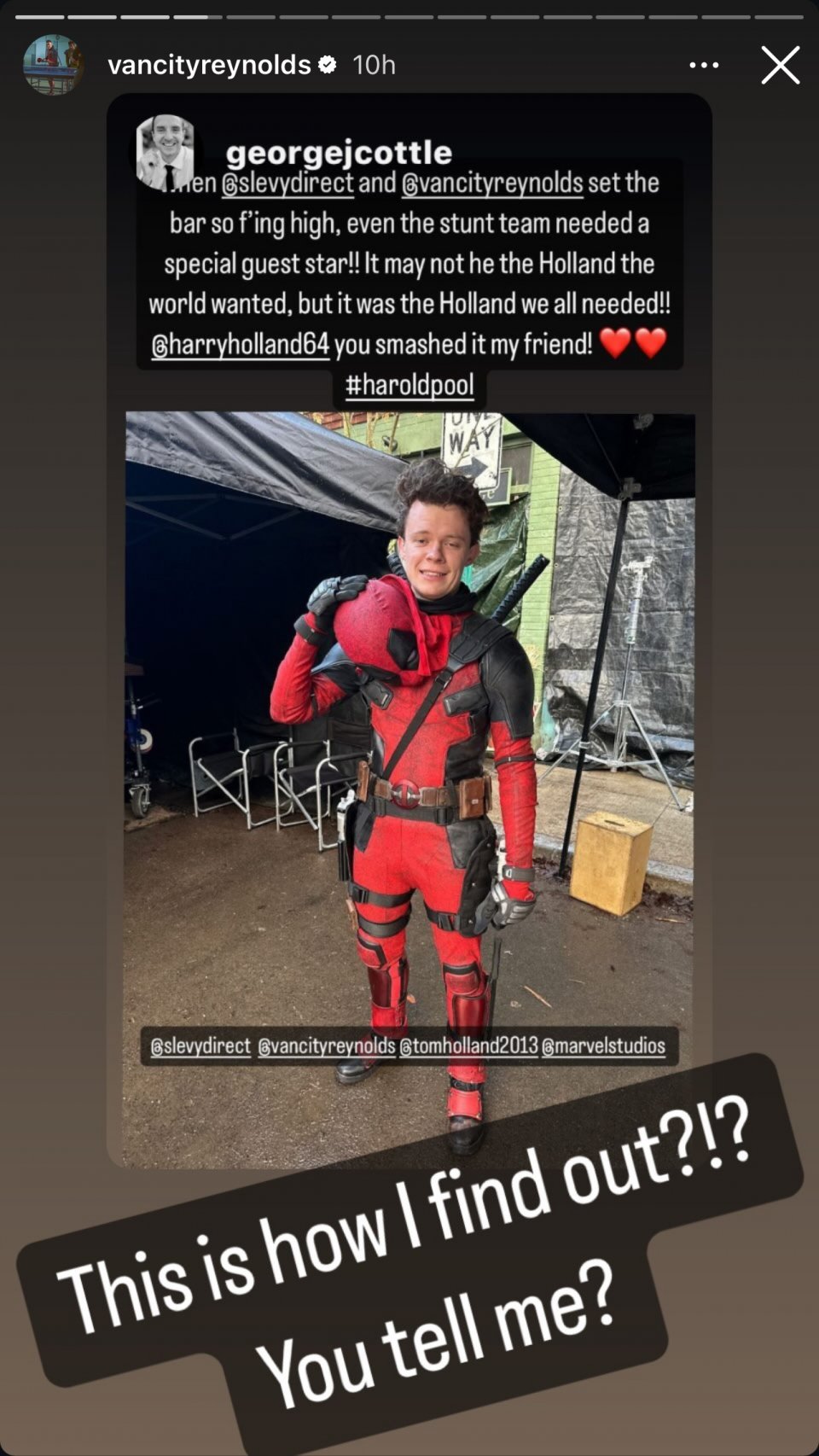 Tom Holland Brotherharry Holland Deadpool Wolverine Ryan Reynolds Reaction