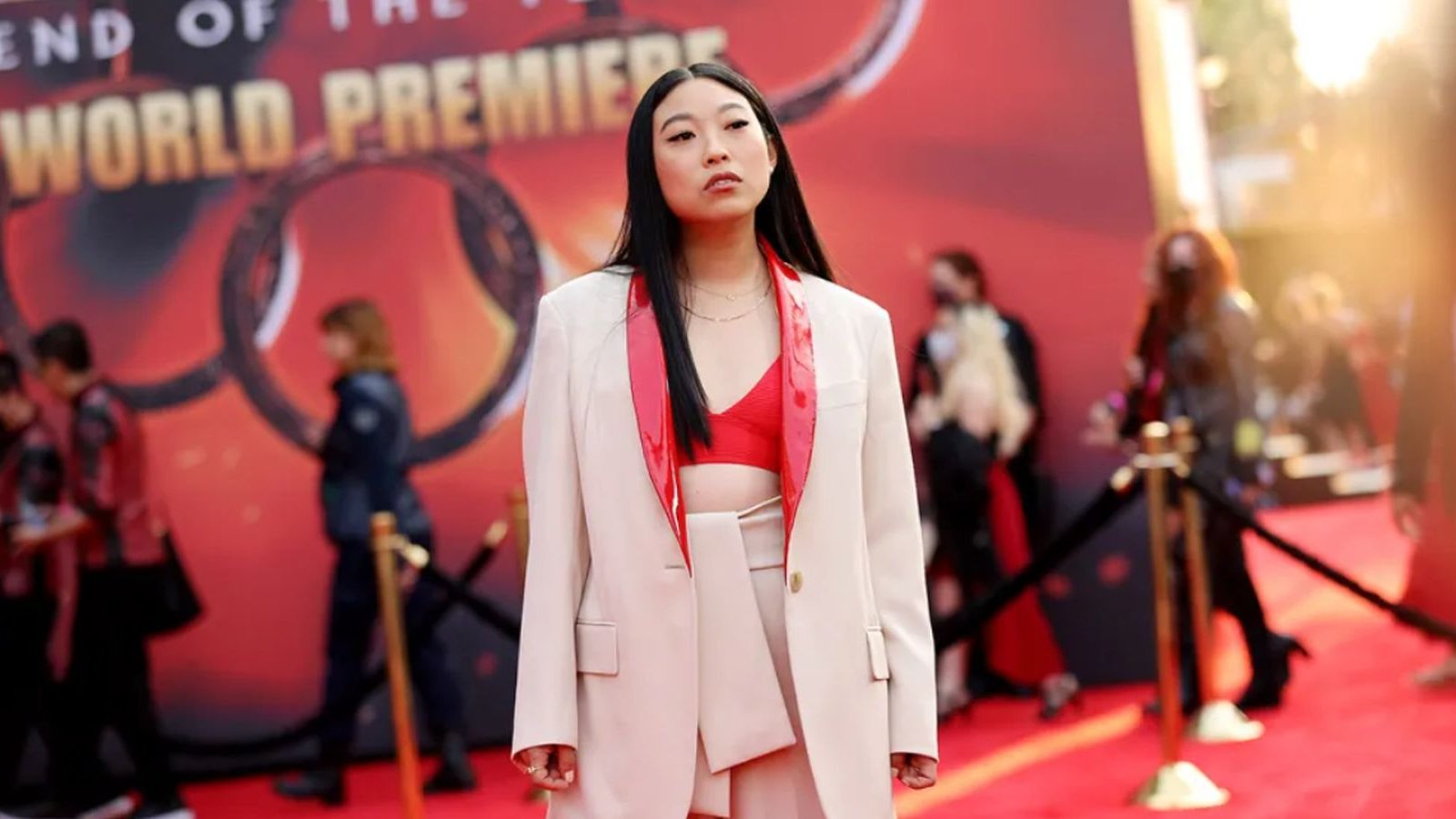 Awkwafina sul red carpet di Shang-Chi e la leggenda dei Dieci Anelli