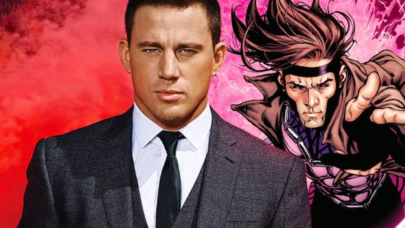 Channing Tatum con un'immagine di Gambit