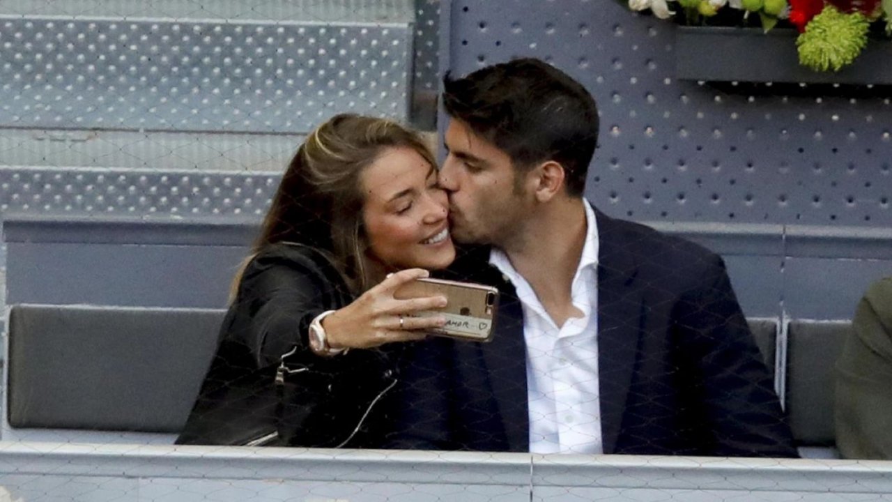 Alvaro Morata e Alice Campello in una foto pubblicata sui social