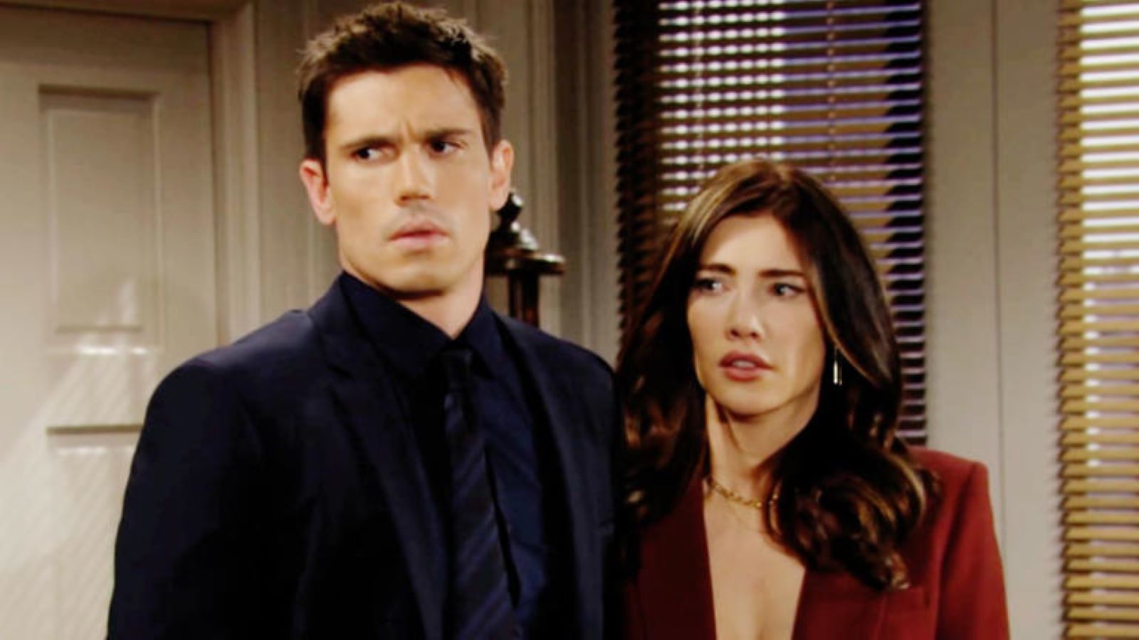 Finn e Steffy durante una scena di Beautiful