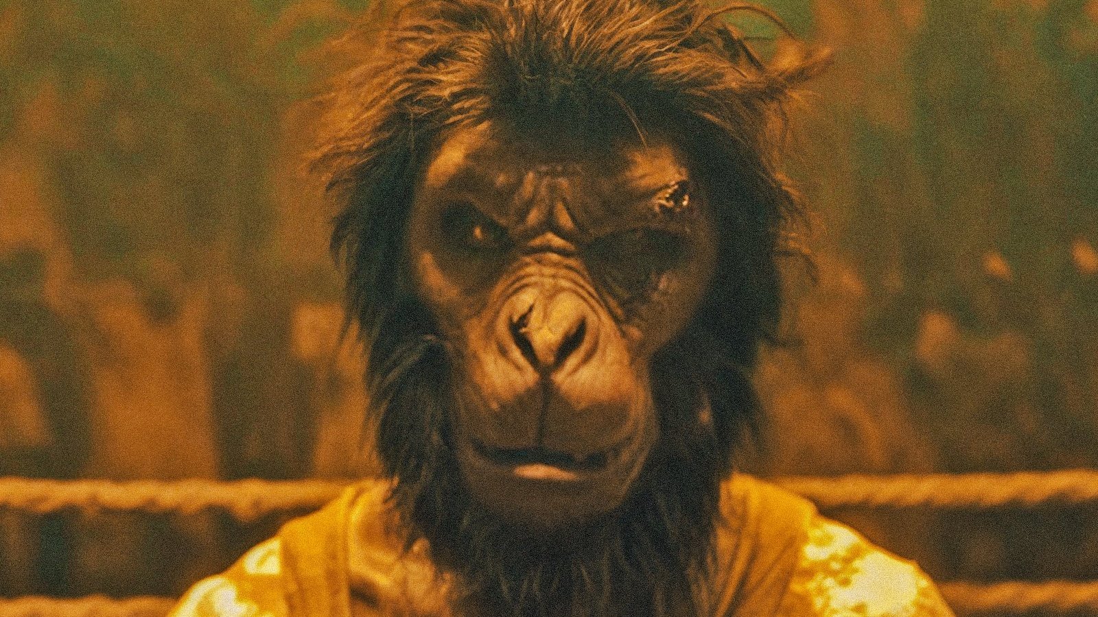 Dev Patel con la maschera di scimmia in Monkey Man