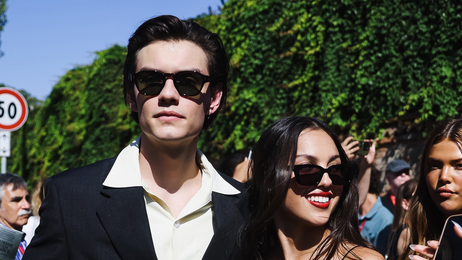 Louis Partridge e Olivia Rodrigo a Venezia