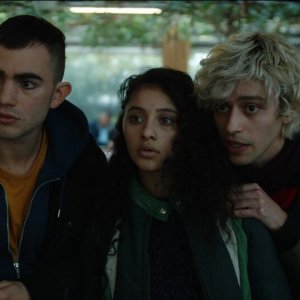 La storia del Frank e della Nina: Gabriele Monti, Samuele Teneggi, Ludovica Nasti in una scena