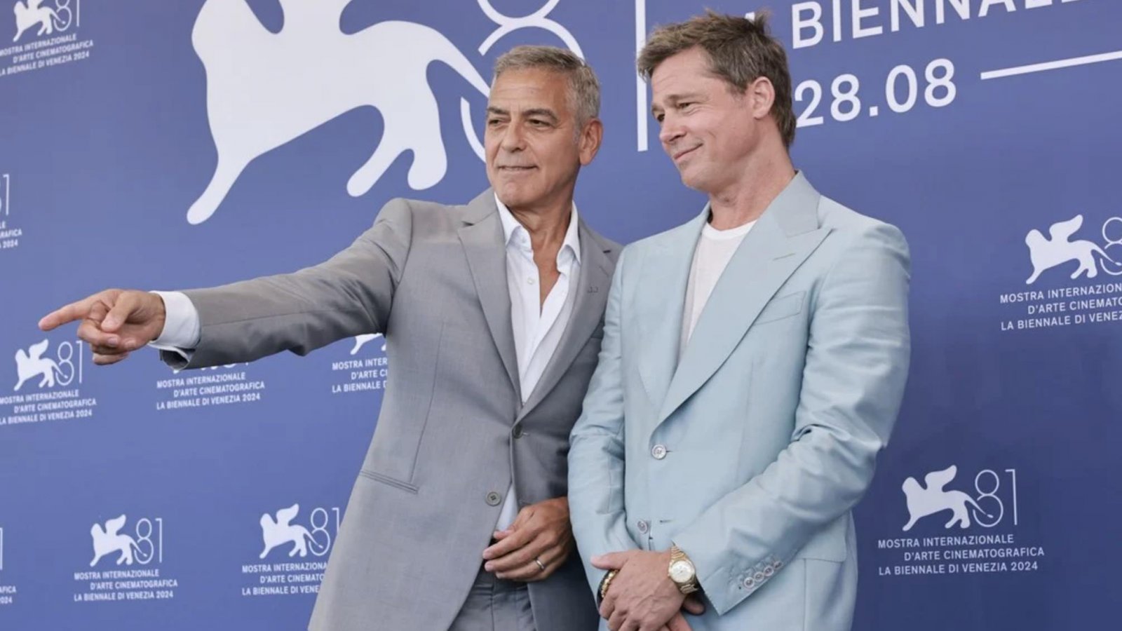 Brad Pitt e George Clooney a Venezia 81