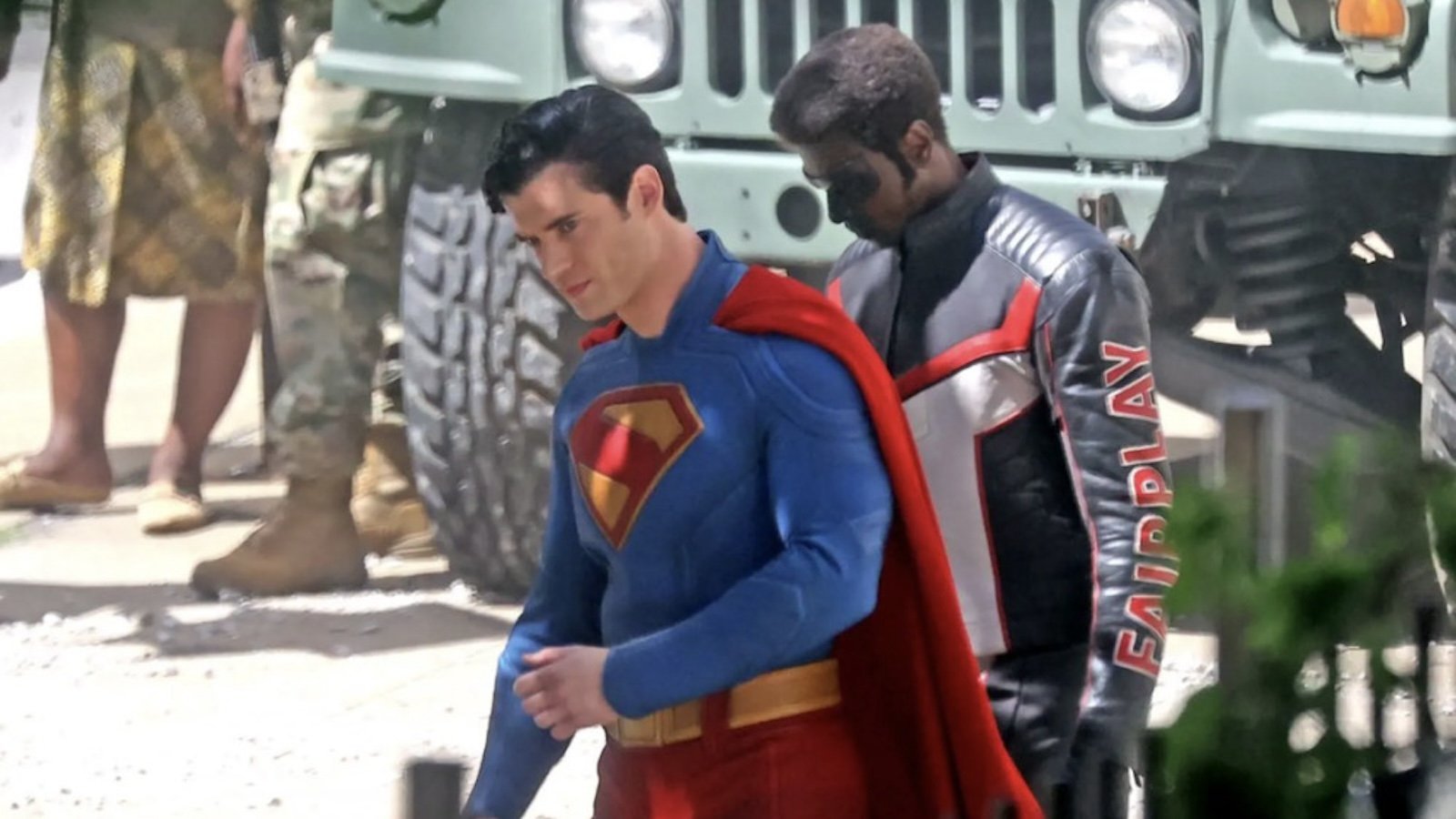 Superman sul set