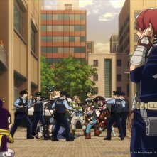 My Hero Academia: You're Next - Todoroki, Kaminari, mineta e Ida in una scena