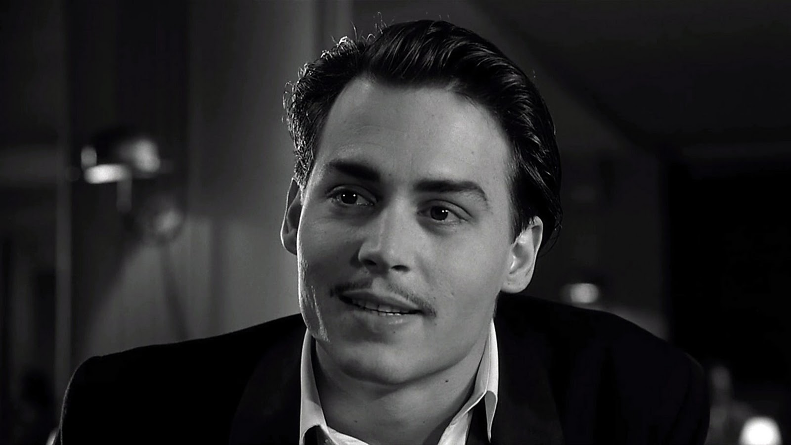 Un primo piano di Johnny Depp in Ed Wood