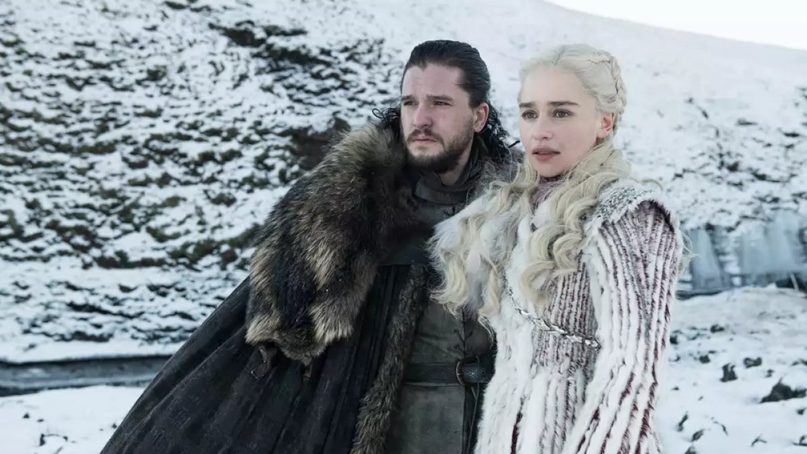 Kit Harington e Emilia Clarke ne Il trono di spade