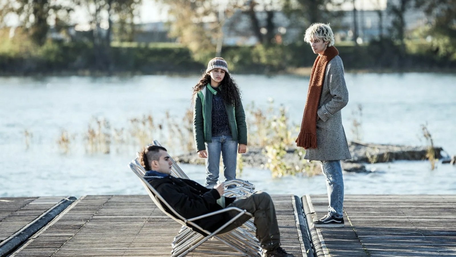 Gabriele Monti, Ludovica Nasti e Samuele Teneggi in una scena de La storia del Frank e della Nina