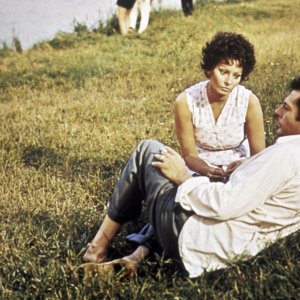 Sophia Loren e Marcello Mastroianni in una foto del film I girasoli