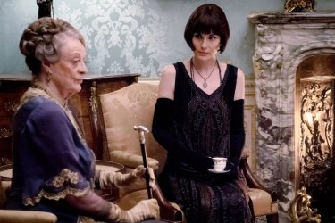 Downton Abbey Maggie Smith Michelle Dockery Scena Film Cinema