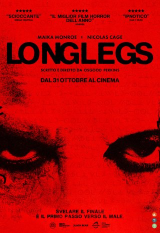 Longlegs: la locandina italiana dell'horror con Nicolas Cage
