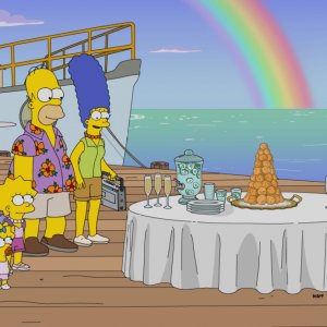 I Simpson: un'immagine della parodia di The White Lotus