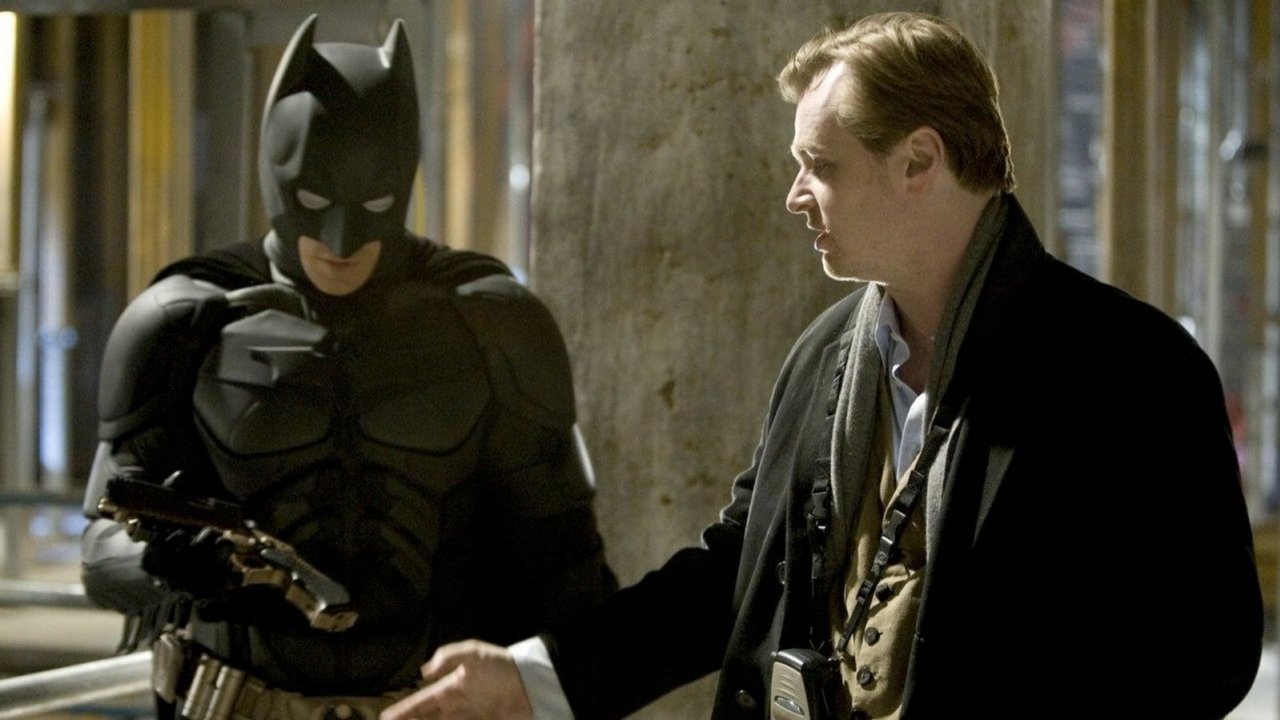 Christopher Nolan insieme al Batman di Christian Bale