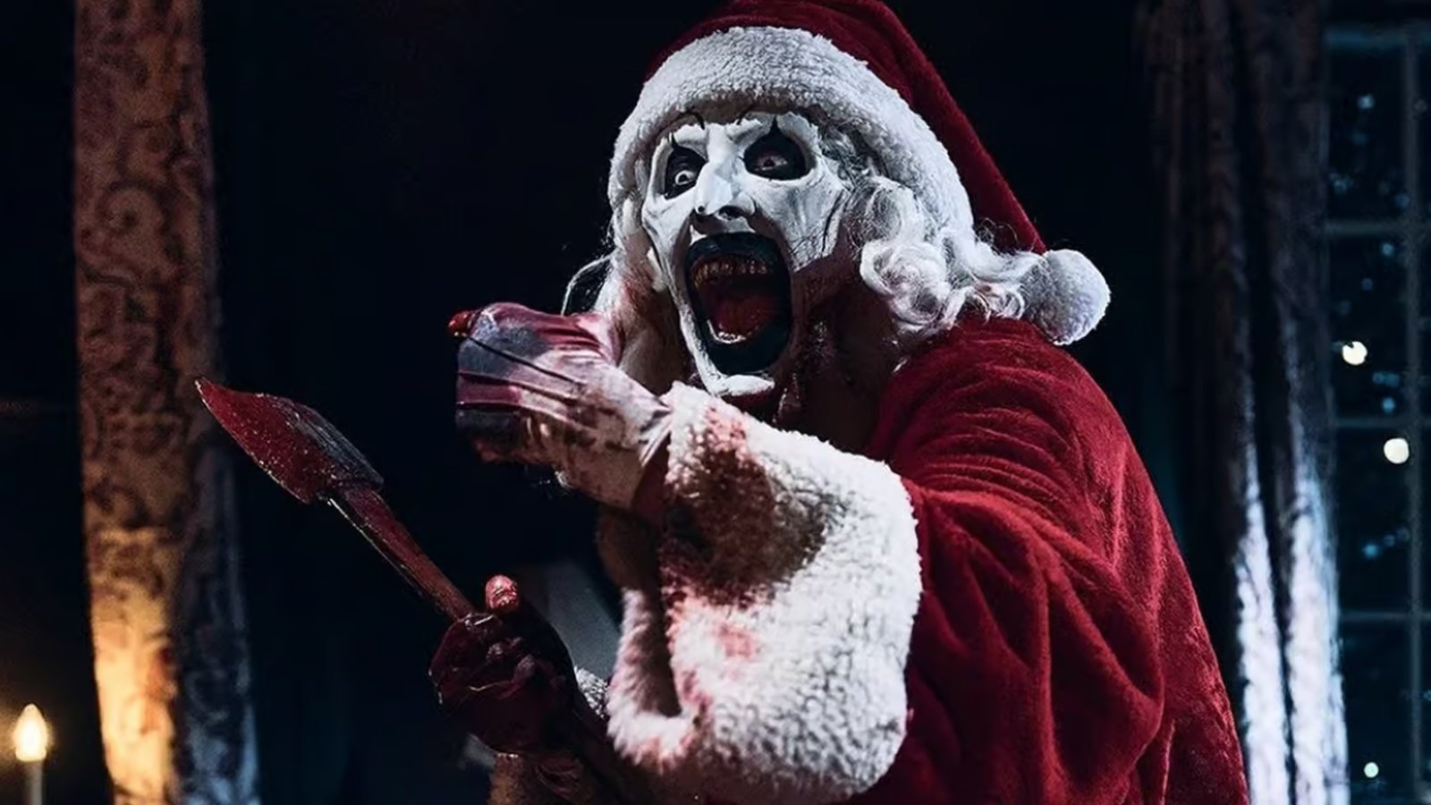 Il ferocissimo Art the Clown in versione Babbo Natale