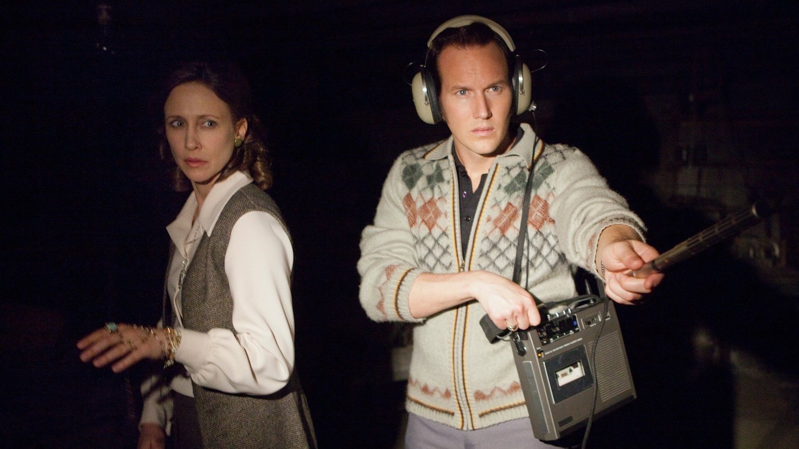 Vera Farmiga e Patrick Wilson in una scena di The Conjuring