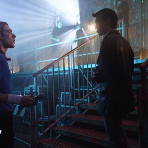 Hanno ucciso l'Uomo Ragno - La vera storia degli 883: Oscar Giuggioli con Elia Nuzzolo in una foto