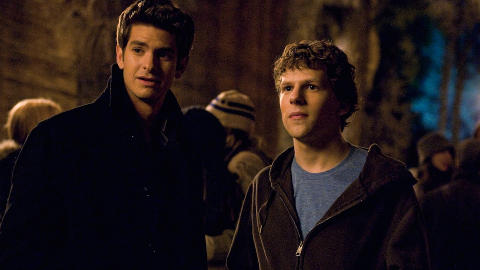 Andrew Garfield e Jesse Eisenberg in The Social Network