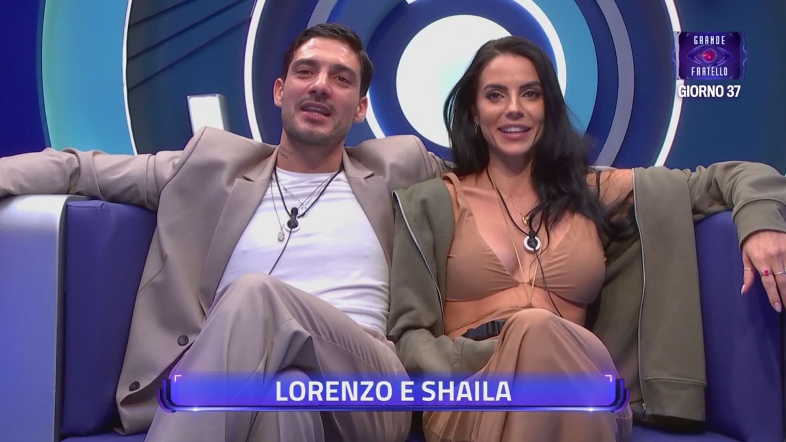 Lorenzo e Shaila nel confessionale del Gran Hermano