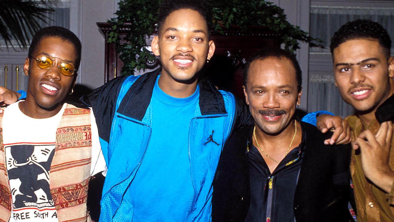 Will Smith sul set di Willy, il principe di Bel-Air con Quincy Jones