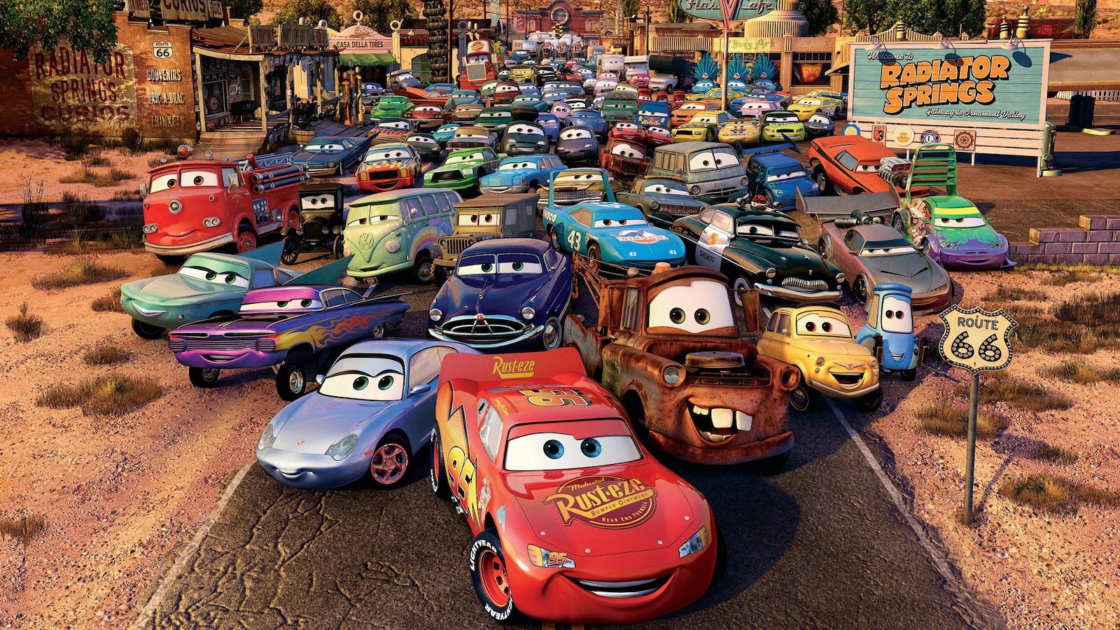 Cars, un'immagine dal film Pixar